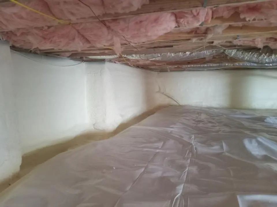 Crawl space encapsulation with closed-cell spray foam for Attic Insulation in Craig